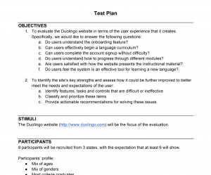 Duolingo Test Plan Screenshot